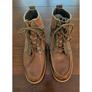 GBX Layne Mens Brown Lace Up Moc‎ Toe Leather Ankle Chukka Boots Size 10 1/2 Med